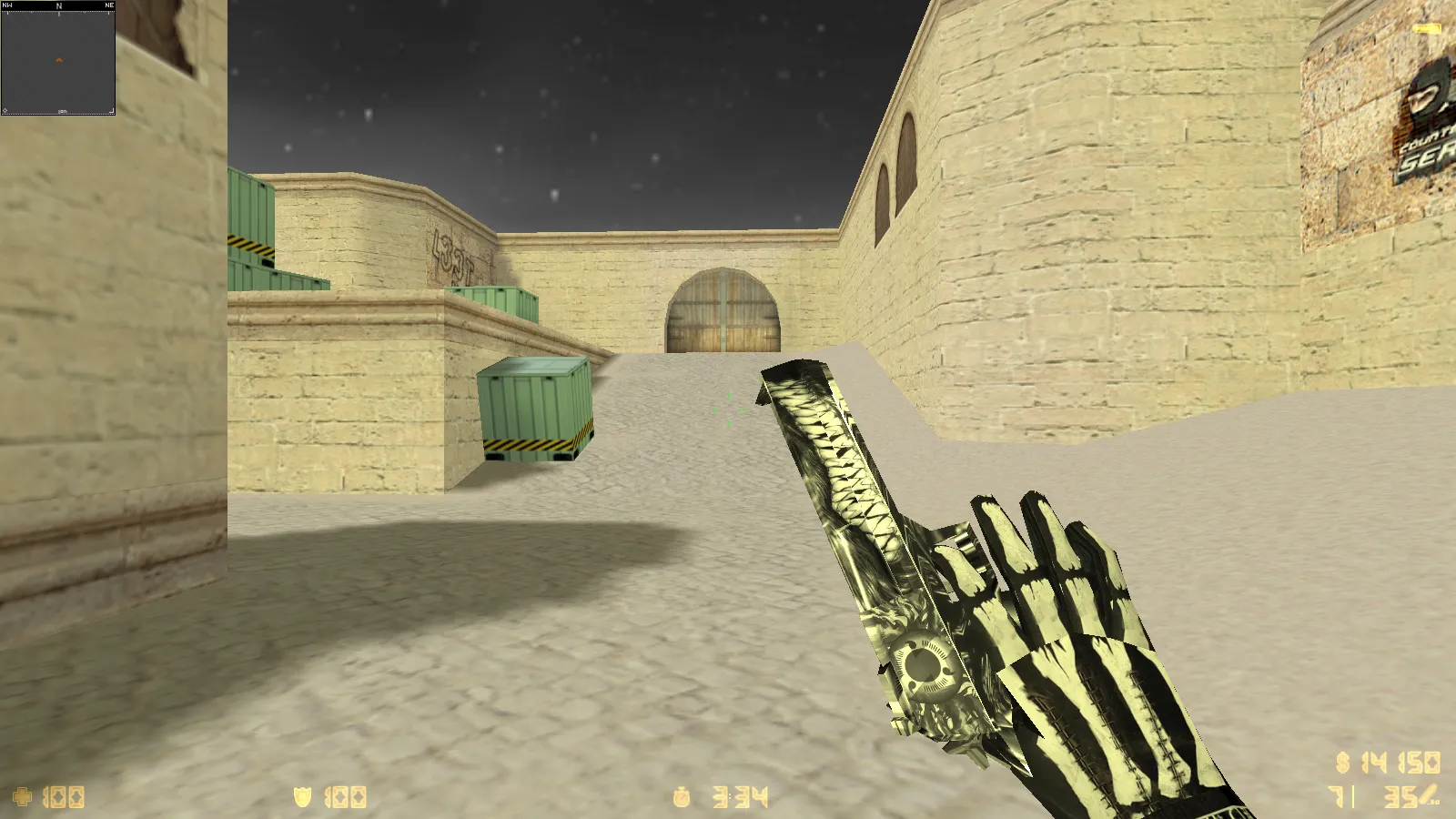 Скриншот  CS 1.6 Trash Gang — сборка с 11 обновлениями: скины, черно-белые руки, музыка меню, оптимизация конфига