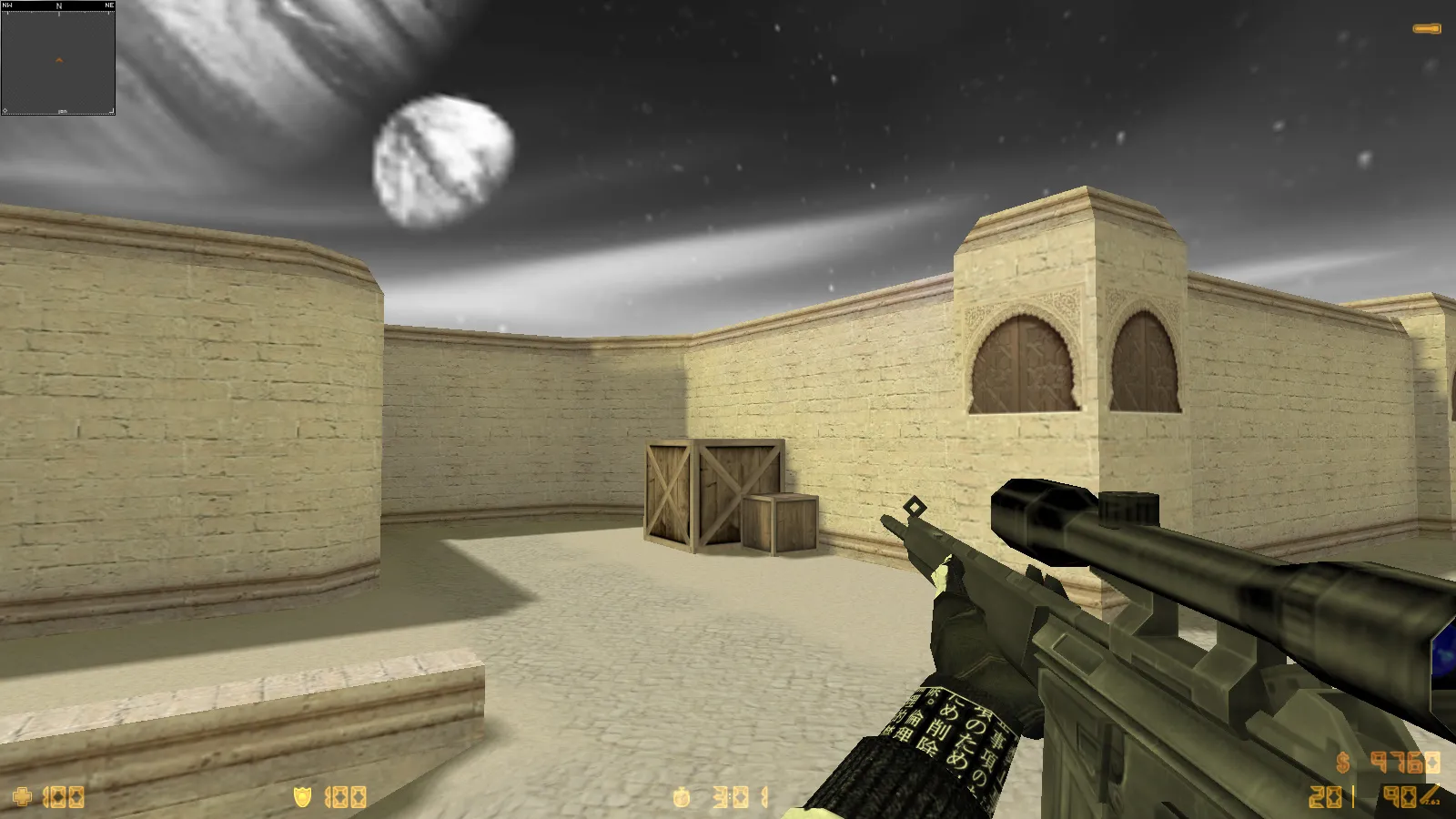 Скриншот  CS 1.6 Trash Gang — сборка с 11 обновлениями: скины, черно-белые руки, музыка меню, оптимизация конфига