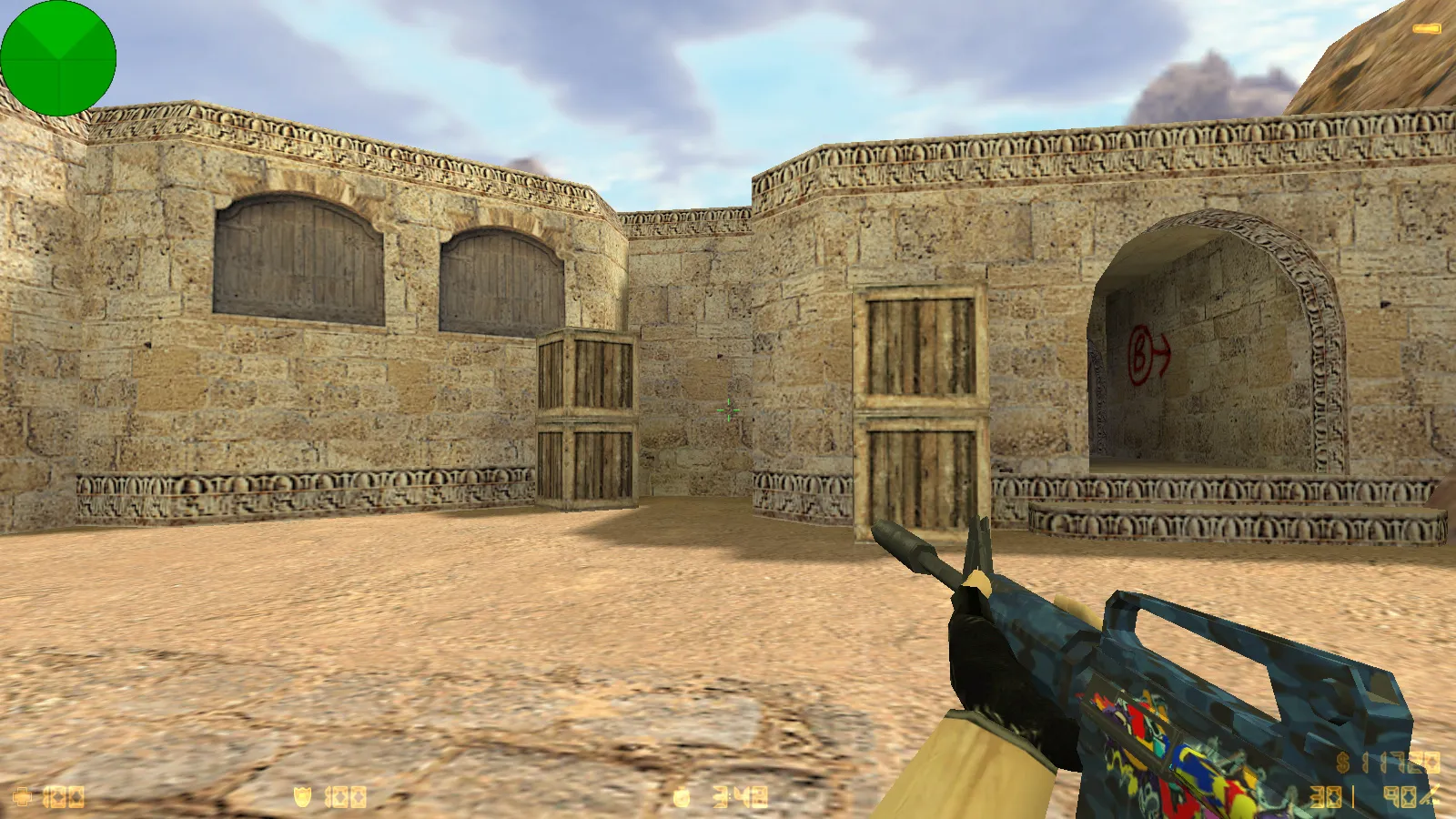 Скриншот CS 1.6 от TW3RKSH0W: блогерская сборка с 9 скинами, Dust2, темой меню и оптимизированным конфигом