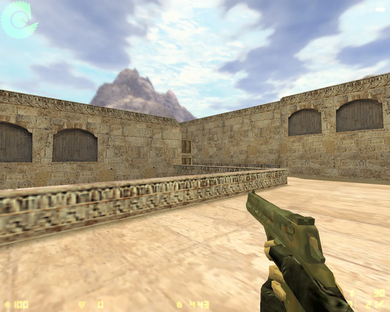 Скриншот CS 1.6 от Украинского лесника: блогерская сборка с Deagle, голубым меню и оригинальным конфигом