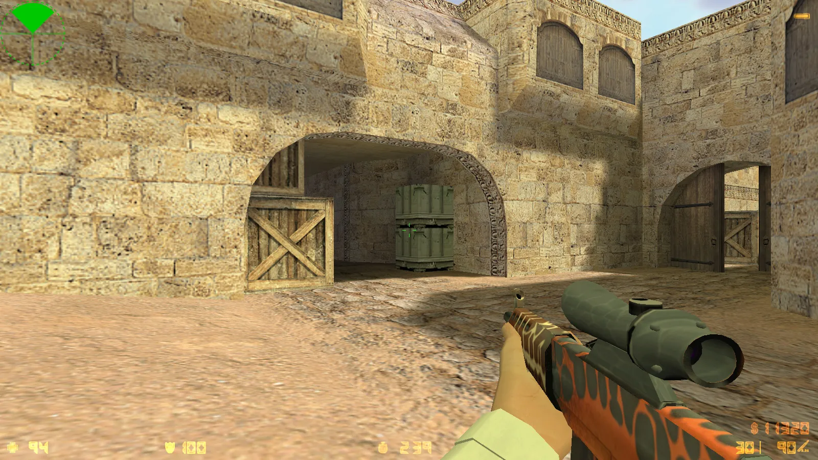 Скриншот  CS 1.6 Ultra: сборка с 8 модами, скины оружия v_/p_/w_, красно-синие модели и оптимизированный конфиг