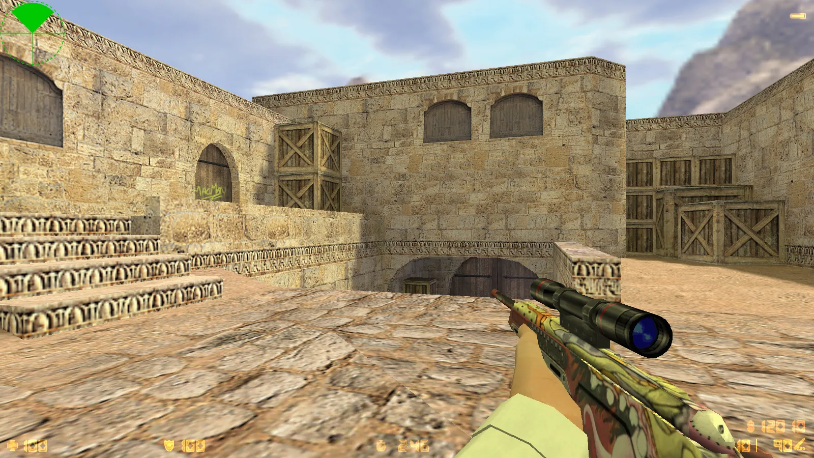 Скриншот  CS 1.6 Ultra: сборка с 8 модами, скины оружия v_/p_/w_, красно-синие модели и оптимизированный конфиг