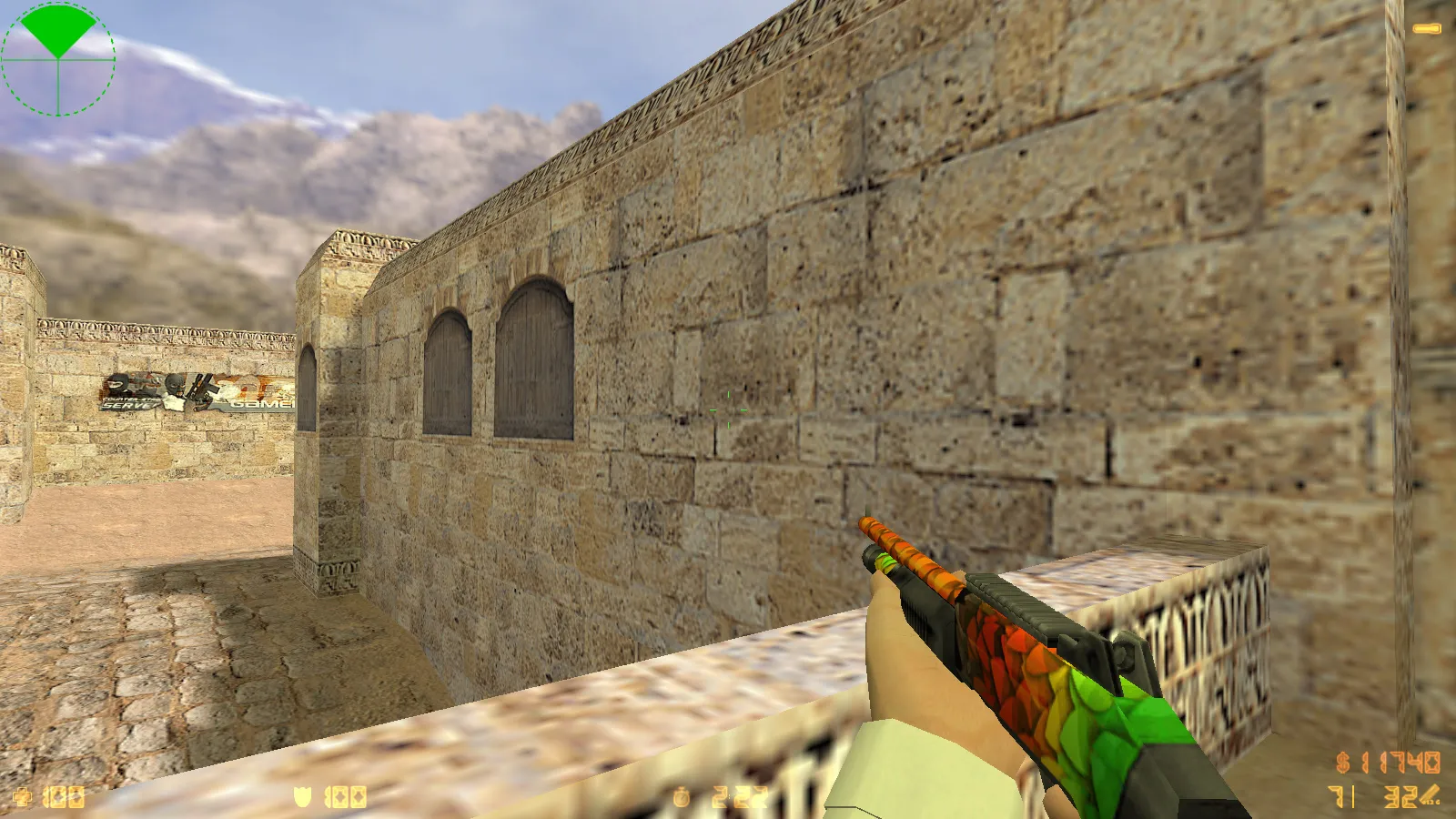 Скриншот  CS 1.6 Ultra: сборка с 8 модами, скины оружия v_/p_/w_, красно-синие модели и оптимизированный конфиг