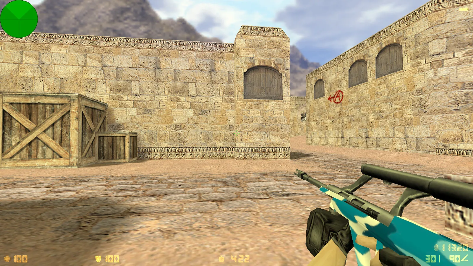 Скриншот  CS 1.6 uluqq wow: блогерская сборка с 6 обновками, скинами оружия, красно-синими моделями, темным меню и оптимизированным конфигом