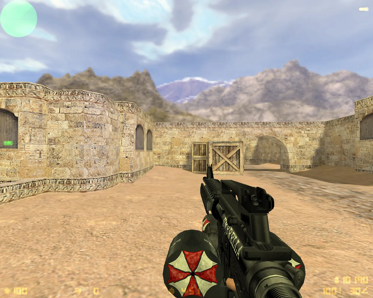 Скриншот  CS 1.6 Umbrella: сборка Umbrella-стиль, оружие с обвесами, темное меню, оптимизированный config.cfg