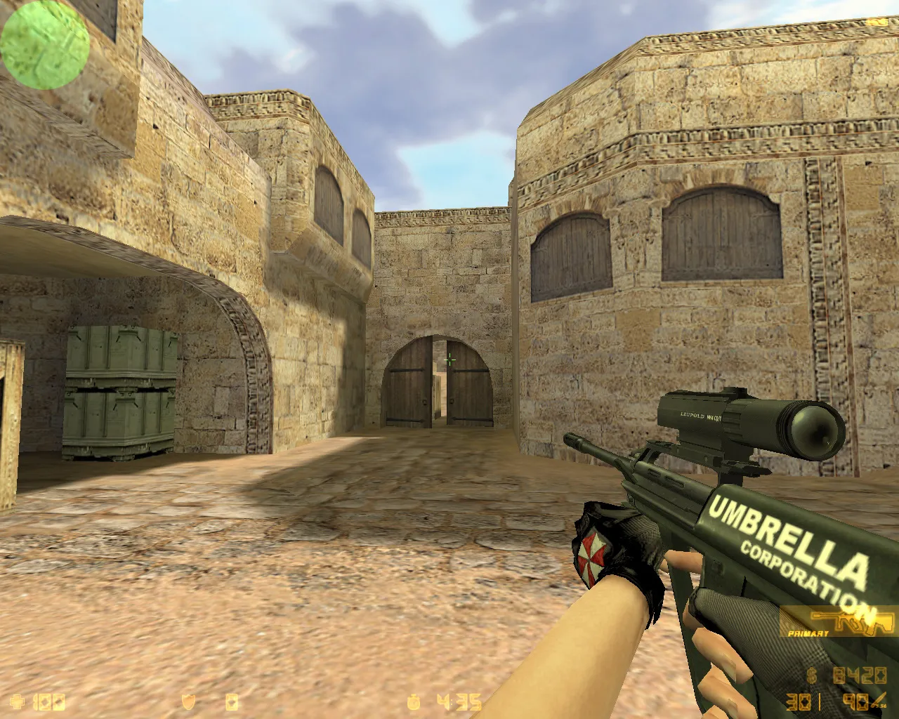 Скриншот  CS 1.6 Umbrella: сборка Umbrella-стиль, оружие с обвесами, темное меню, оптимизированный config.cfg