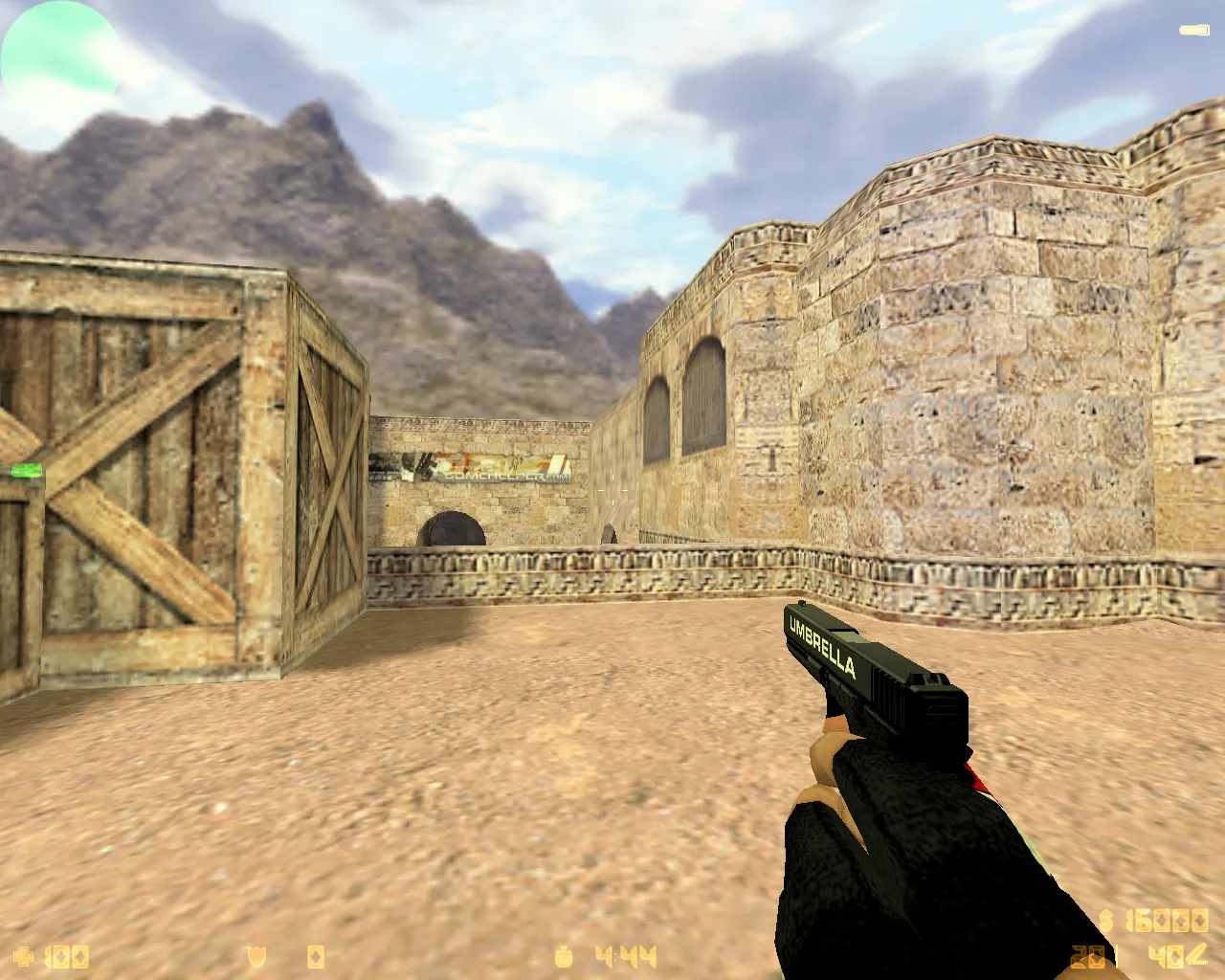 Скриншот  CS 1.6 Umbrella: сборка Umbrella-стиль, оружие с обвесами, темное меню, оптимизированный config.cfg