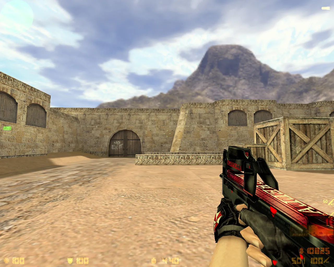 Скриншот  CS 1.6 Umbrella: сборка Umbrella-стиль, оружие с обвесами, темное меню, оптимизированный config.cfg