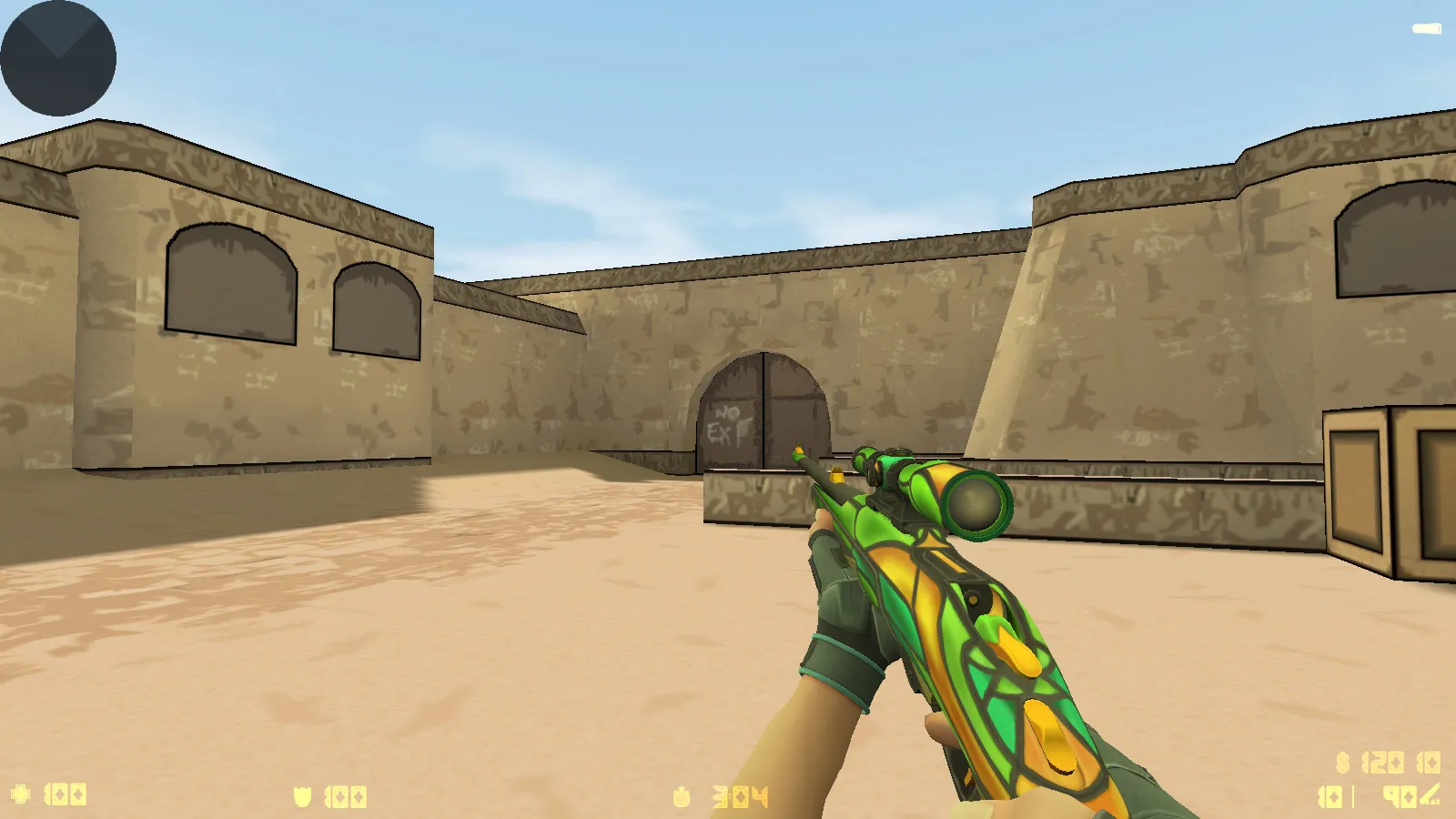 Скриншот CS 1.6 Valorant Mod: меню, звуки, v_/p_/w_ оружие и стабильный FPS как в кс 1.6