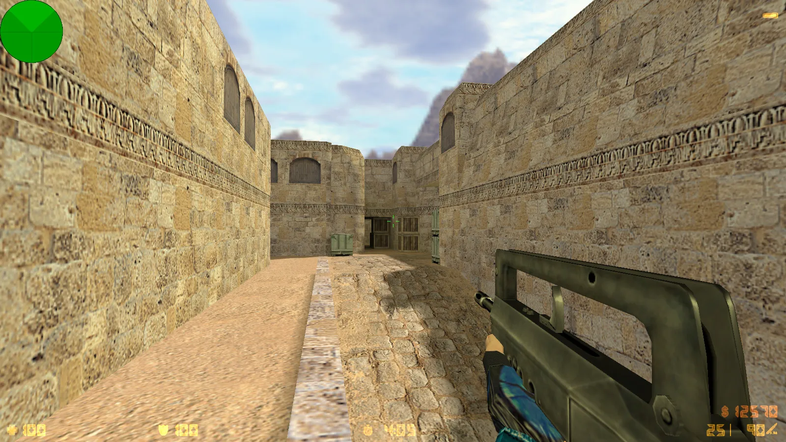 Скриншот  CS 1.6 от Весёлого Ромки: блогерская сборка Jew Show с 4 аддонами, синие перчатки, черное меню и оптимизированный config.cfg