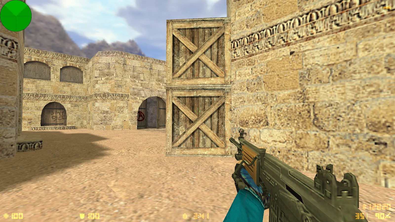 Скриншот  CS 1.6 от Весёлого Ромки: блогерская сборка Jew Show с 4 аддонами, синие перчатки, черное меню и оптимизированный config.cfg