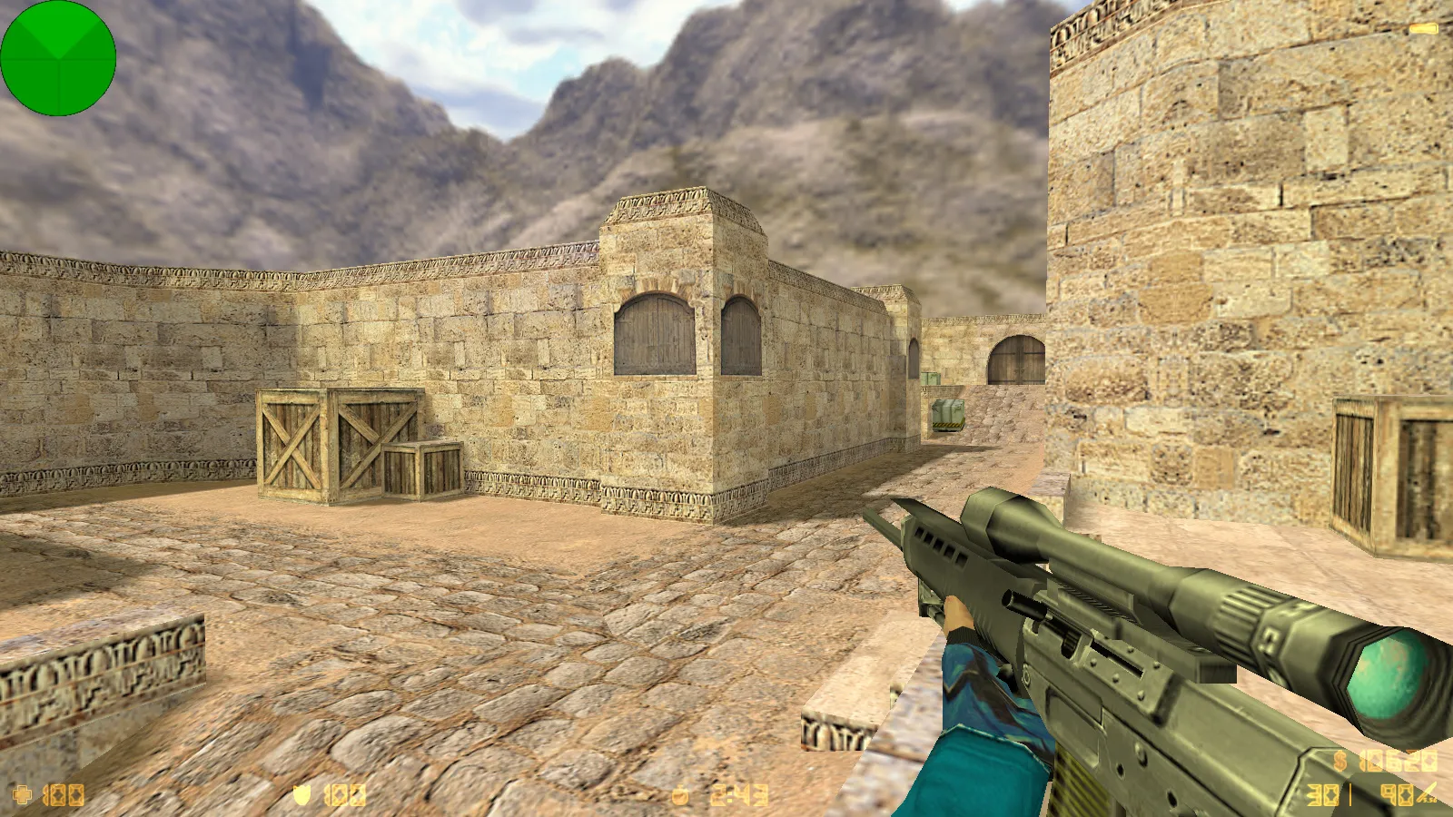 Скриншот  CS 1.6 от Весёлого Ромки: блогерская сборка Jew Show с 4 аддонами, синие перчатки, черное меню и оптимизированный config.cfg