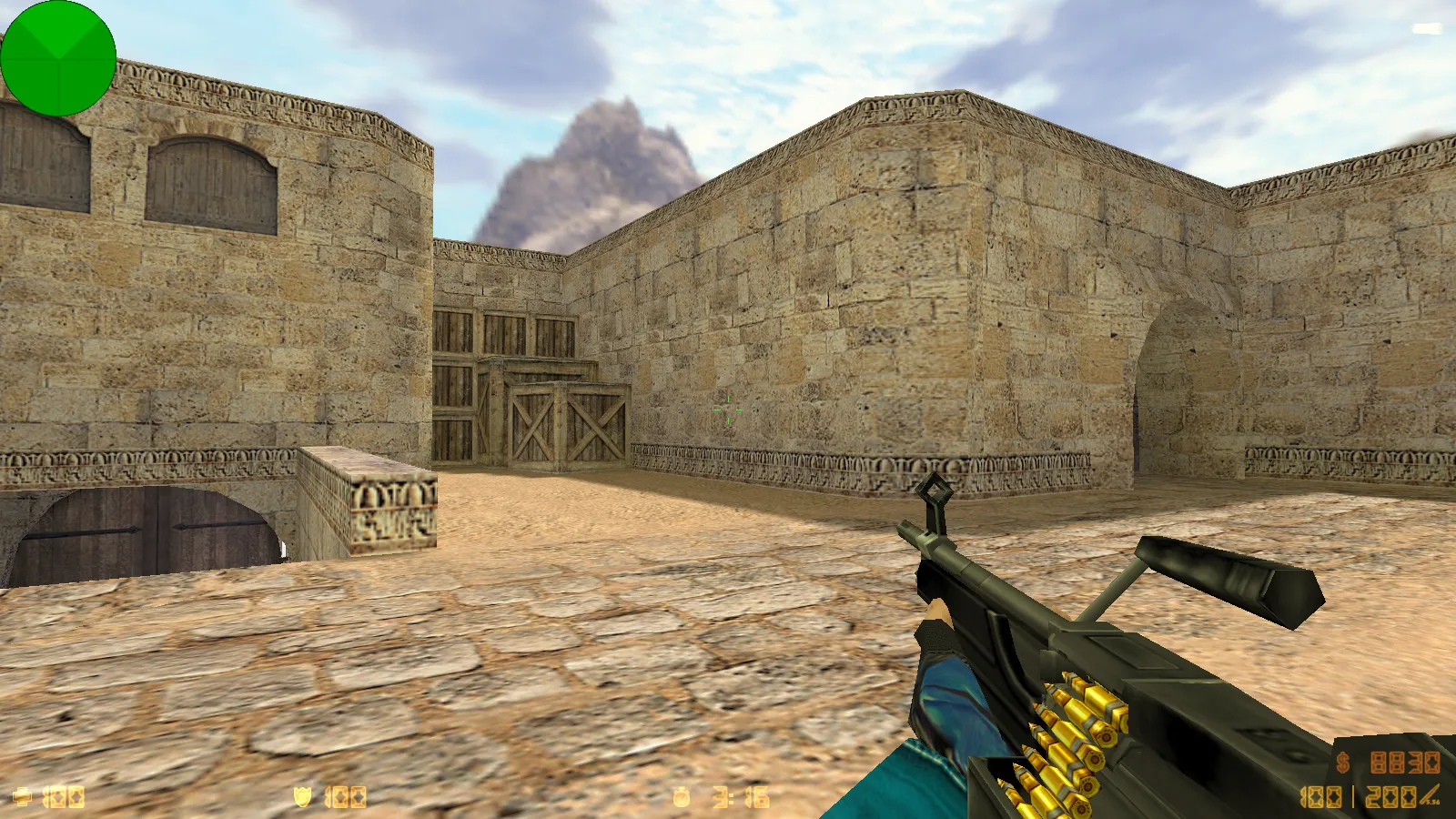 Скриншот  CS 1.6 от Весёлого Ромки: блогерская сборка Jew Show с 4 аддонами, синие перчатки, черное меню и оптимизированный config.cfg