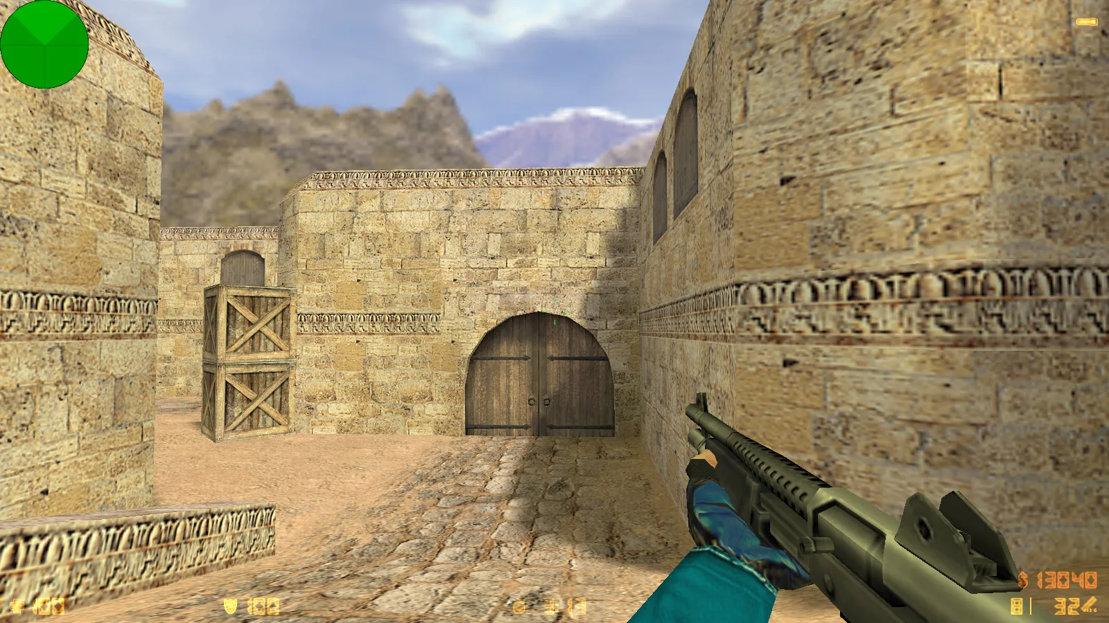 Скриншот  CS 1.6 от Весёлого Ромки: блогерская сборка Jew Show с 4 аддонами, синие перчатки, черное меню и оптимизированный config.cfg