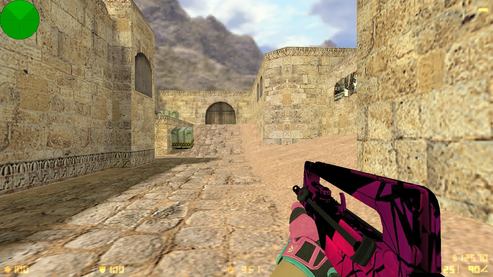 Скриншот  CS 1.6 Vice: сборка с 6 апдейтами, скины под CS2, спорт перчатки «Порок», темно-синее меню и оптимизированный конфиг