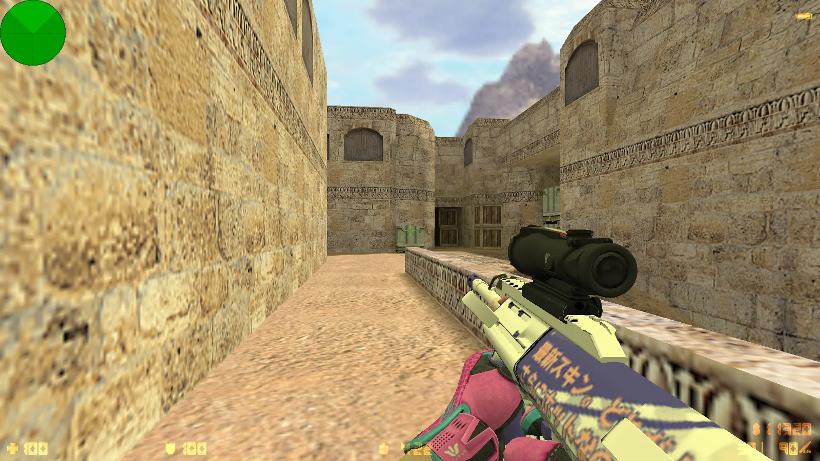 Скриншот  CS 1.6 Vice: сборка с 6 апдейтами, скины под CS2, спорт перчатки «Порок», темно-синее меню и оптимизированный конфиг