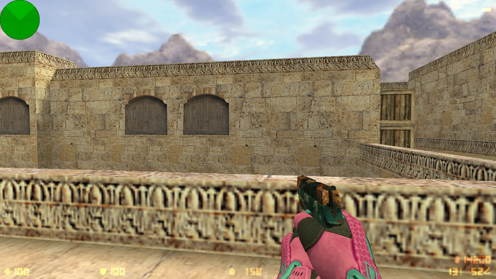 Скриншот  CS 1.6 Vice: сборка с 6 апдейтами, скины под CS2, спорт перчатки «Порок», темно-синее меню и оптимизированный конфиг