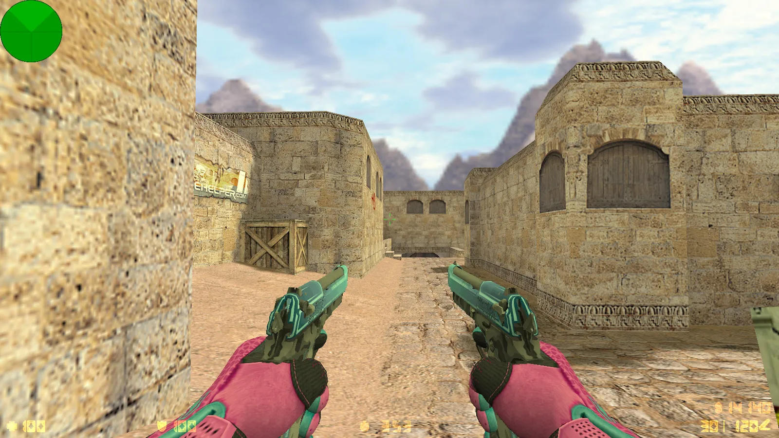 Скриншот  CS 1.6 Vice: сборка с 6 апдейтами, скины под CS2, спорт перчатки «Порок», темно-синее меню и оптимизированный конфиг