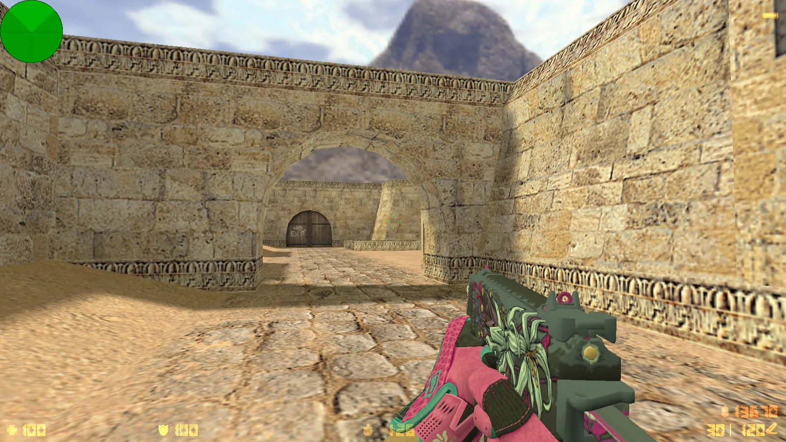 Скриншот  CS 1.6 Vice: сборка с 6 апдейтами, скины под CS2, спорт перчатки «Порок», темно-синее меню и оптимизированный конфиг