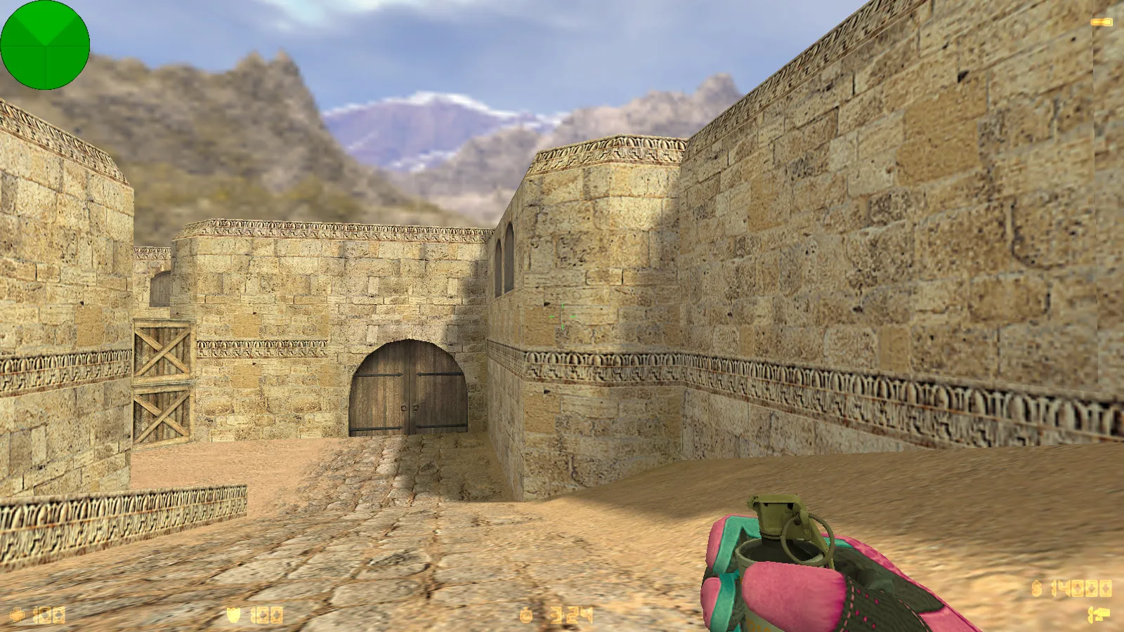 Скриншот  CS 1.6 Vice: сборка с 6 апдейтами, скины под CS2, спорт перчатки «Порок», темно-синее меню и оптимизированный конфиг