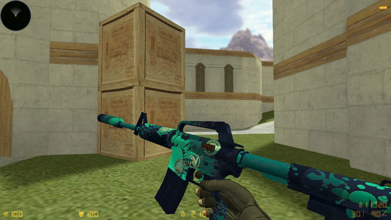 Скриншот CS 1.6 Vortex — тематическая сборка с CS2 скинами, темным меню, оптимизированным конфигом и звуками