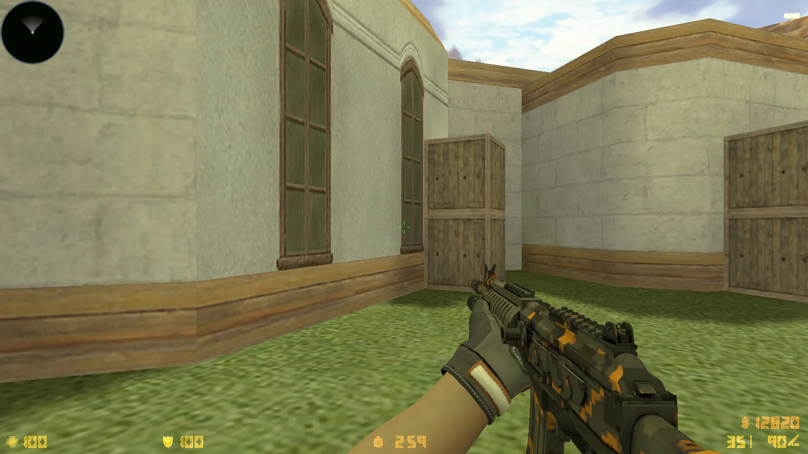 Скриншот  CS 1.6 Vortex — тематическая сборка с CS2 скинами, темным меню, оптимизированным конфигом и звуками