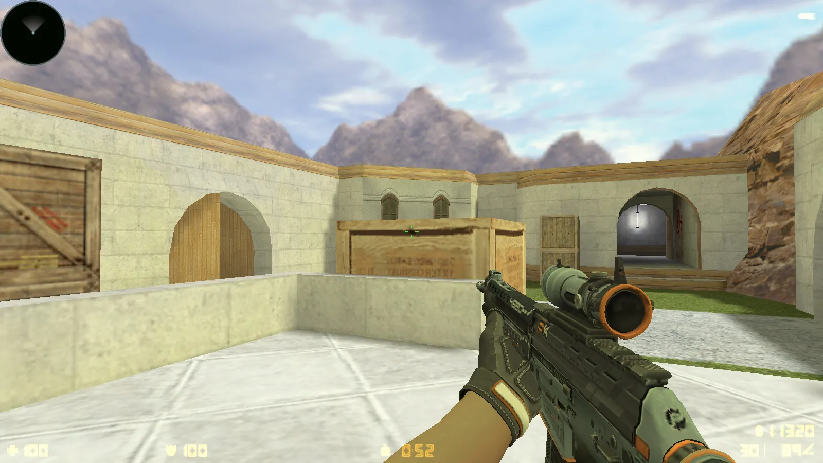 Скриншот  CS 1.6 Vortex — тематическая сборка с CS2 скинами, темным меню, оптимизированным конфигом и звуками