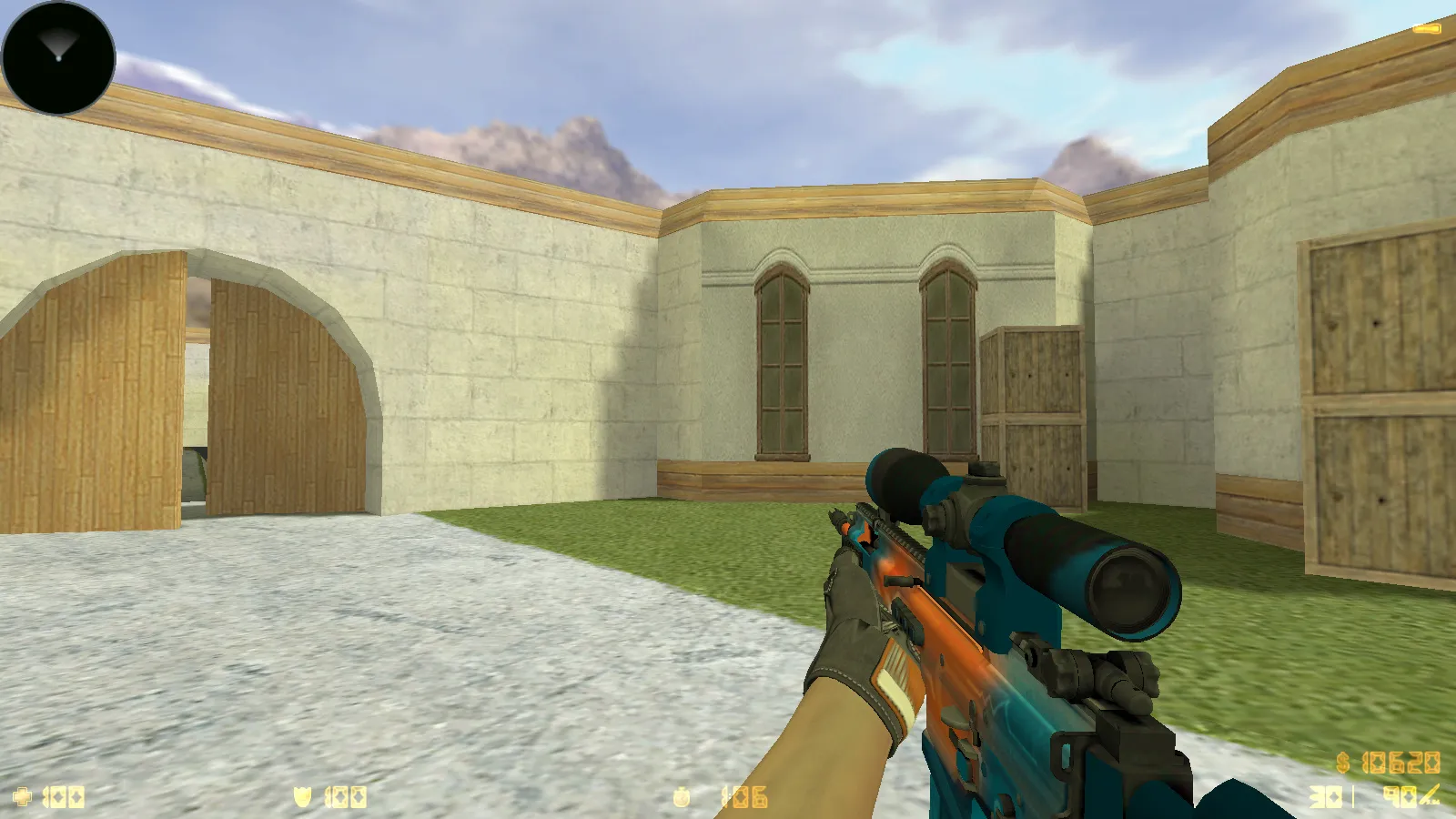 Скриншот  CS 1.6 Vortex — тематическая сборка с CS2 скинами, темным меню, оптимизированным конфигом и звуками