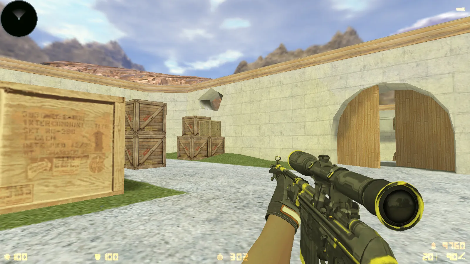 Скриншот  CS 1.6 Vortex — тематическая сборка с CS2 скинами, темным меню, оптимизированным конфигом и звуками