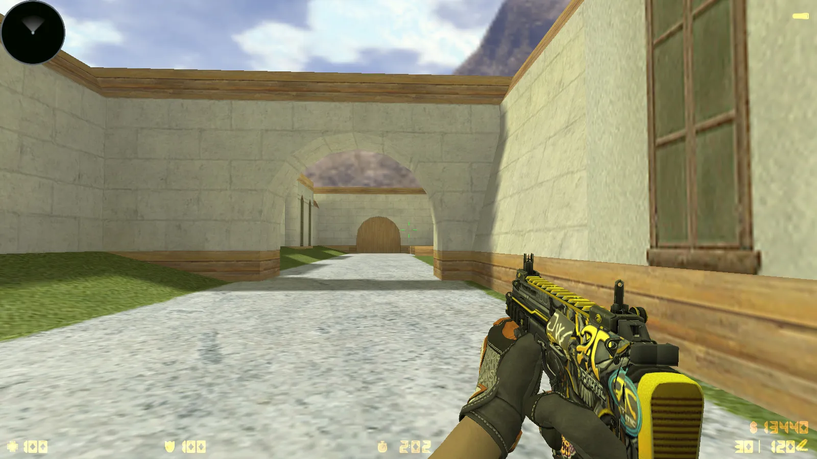 Скриншот  CS 1.6 Vortex — тематическая сборка с CS2 скинами, темным меню, оптимизированным конфигом и звуками