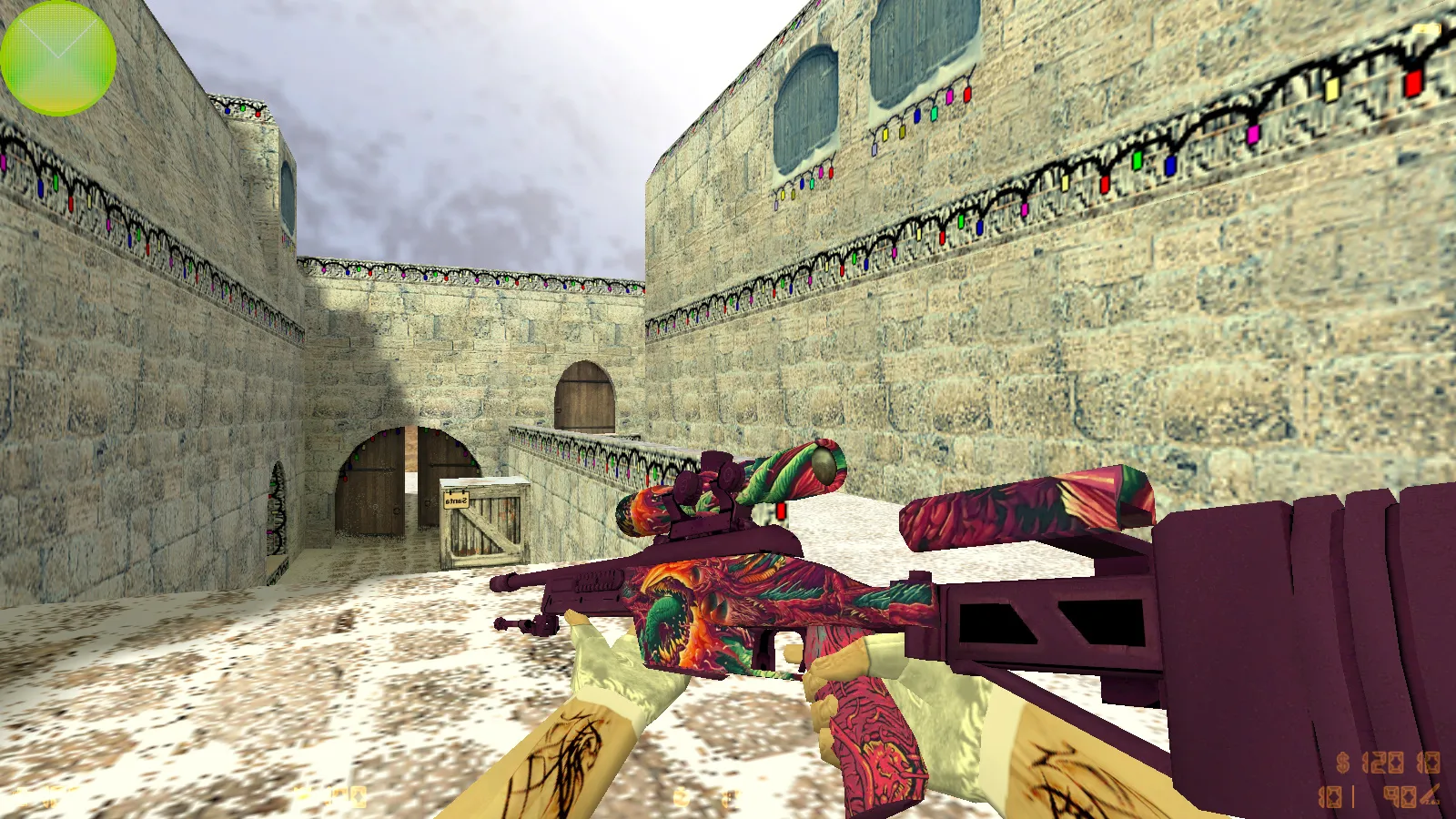 Скриншот  CS 1.6 от Вовчика Кабанова: 12 нововведений, скины оружия, меню, звуки, конфиг и стабильный запуск