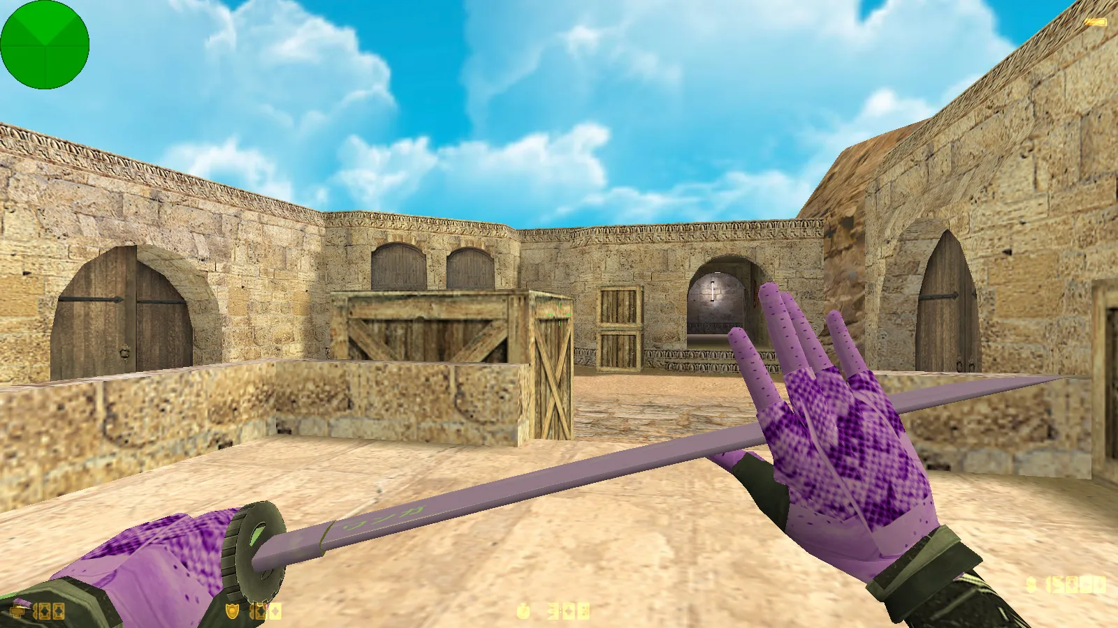 Скриншот CS 1.6 от WANGAZOREDD: блогерская сборка с 27 моделями оружия, уникальными перчатками, темной темой меню и оптимизированным конфигом