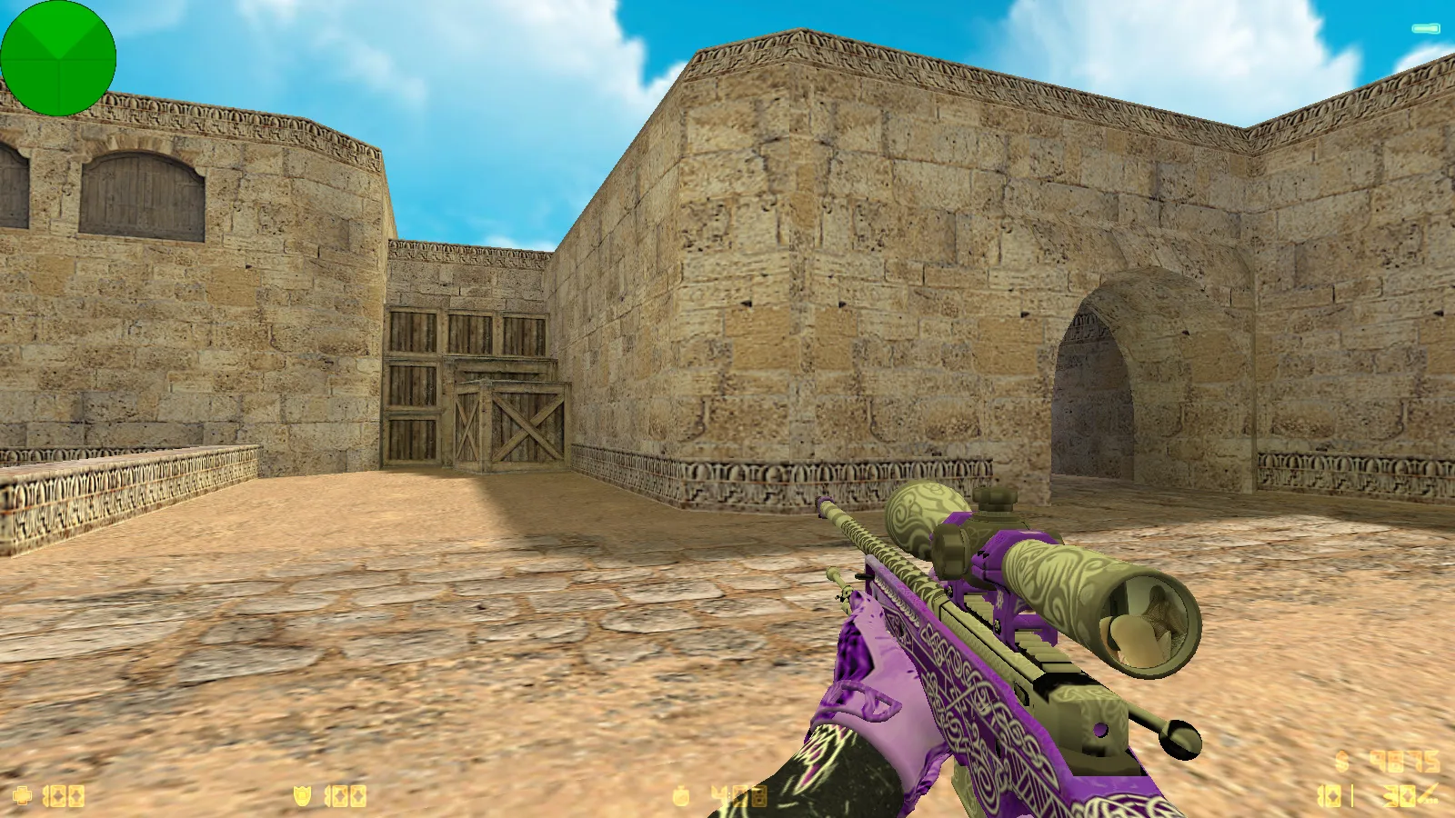 Скриншот  CS 1.6 от WANGAZOREDD: блогерская сборка с 27 моделями оружия, уникальными перчатками, темной темой меню и оптимизированным конфигом