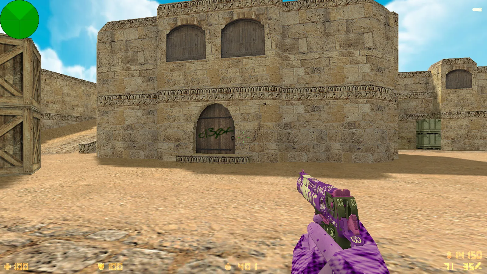 Скриншот  CS 1.6 от WANGAZOREDD: блогерская сборка с 27 моделями оружия, уникальными перчатками, темной темой меню и оптимизированным конфигом