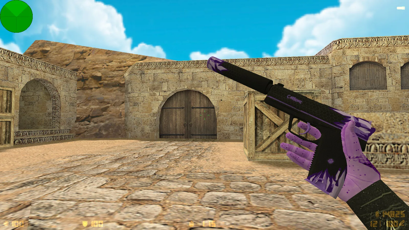 Скриншот  CS 1.6 от WANGAZOREDD: блогерская сборка с 27 моделями оружия, уникальными перчатками, темной темой меню и оптимизированным конфигом