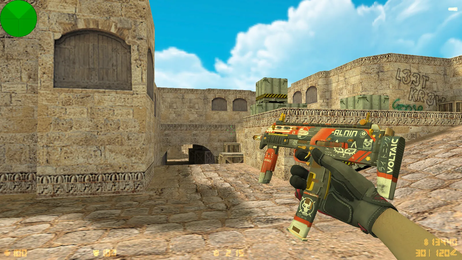 Скриншот  CS 1.6 от WANGAZOREDD: блогерская сборка с 27 моделями оружия, уникальными перчатками, темной темой меню и оптимизированным конфигом