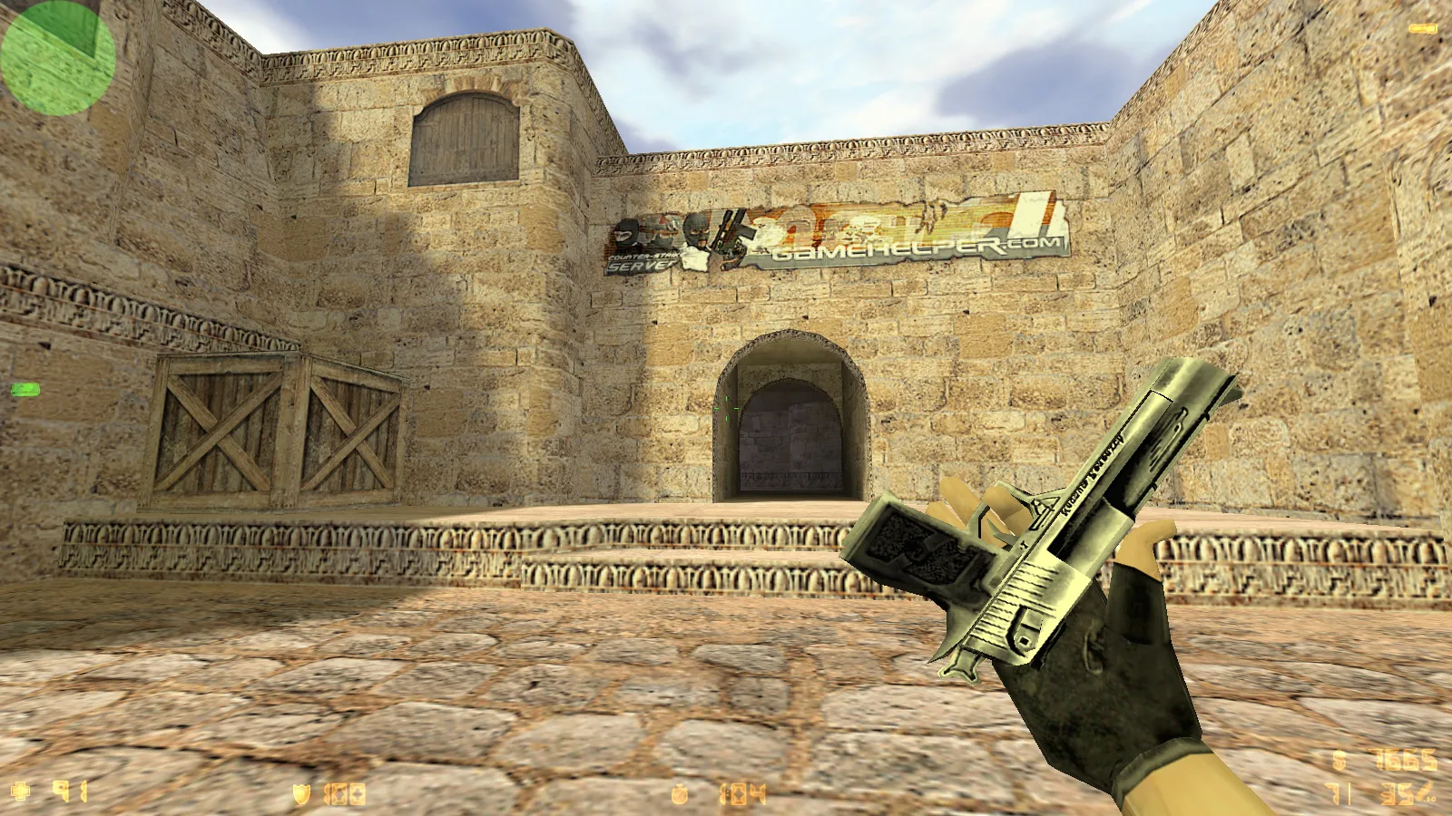 Скриншот  CS 1.6 с осмотром оружия: модель под CS2, анимация F, стабильный онлайн и боты