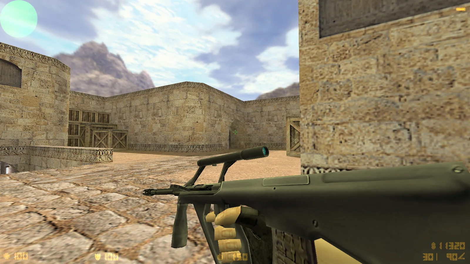 Скриншот  CS 1.6 с осмотром оружия: модель под CS2, анимация F, стабильный онлайн и боты
