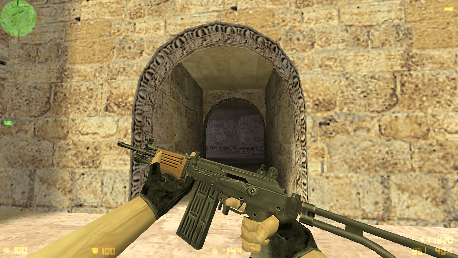 Скриншот  CS 1.6 с осмотром оружия: модель под CS2, анимация F, стабильный онлайн и боты