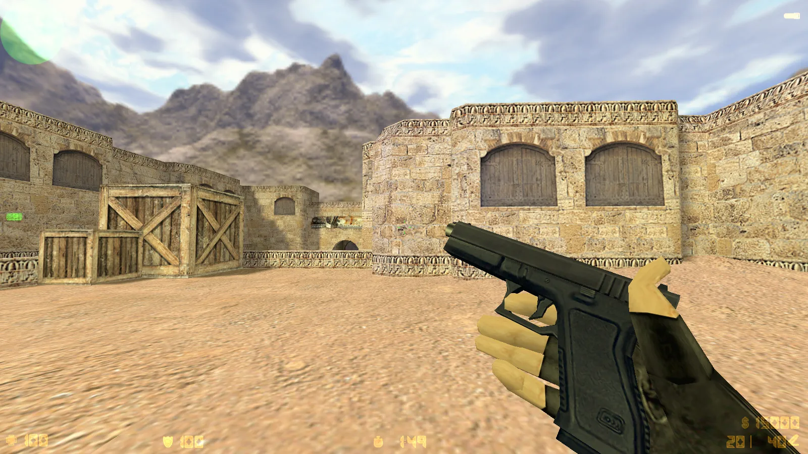 Скриншот  CS 1.6 с осмотром оружия: модель под CS2, анимация F, стабильный онлайн и боты