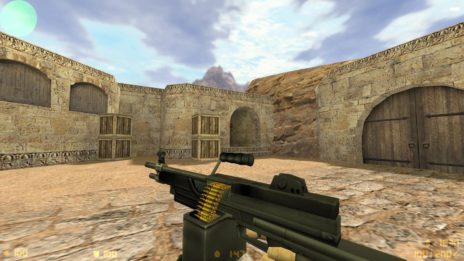 Скриншот  CS 1.6 с осмотром оружия: модель под CS2, анимация F, стабильный онлайн и боты