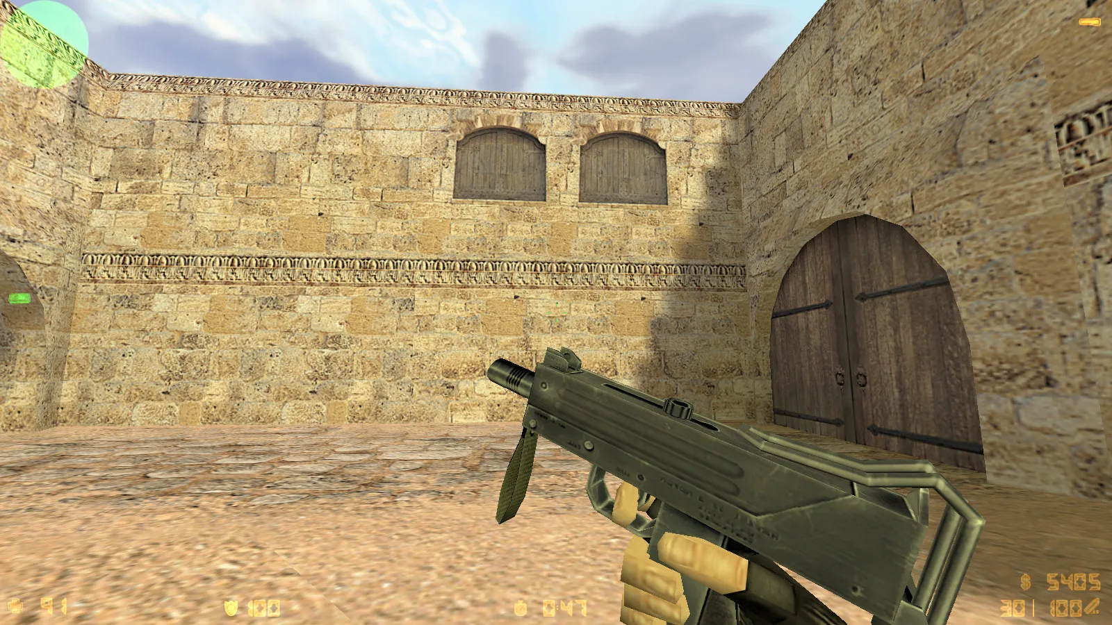 Скриншот  CS 1.6 с осмотром оружия: модель под CS2, анимация F, стабильный онлайн и боты