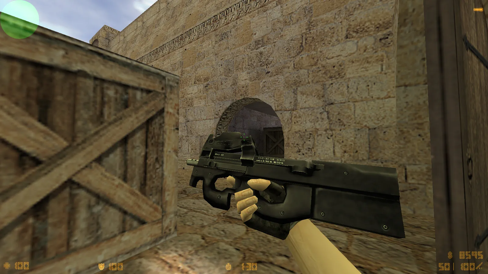 Скриншот  CS 1.6 с осмотром оружия: модель под CS2, анимация F, стабильный онлайн и боты