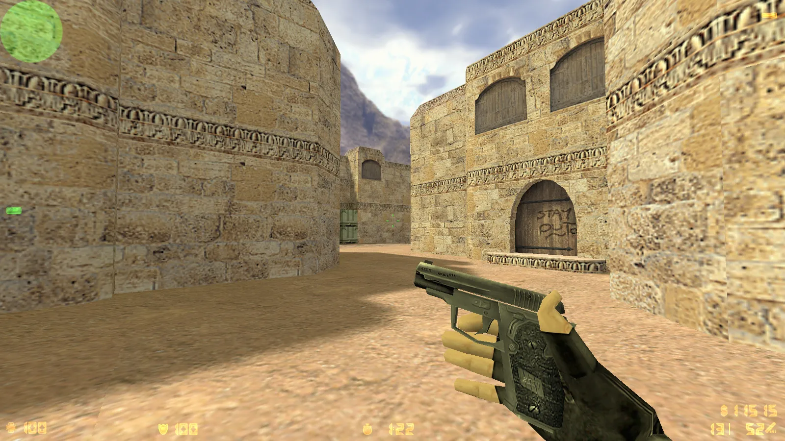 Скриншот  CS 1.6 с осмотром оружия: модель под CS2, анимация F, стабильный онлайн и боты