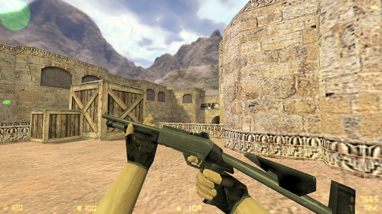 Скриншот  CS 1.6 с осмотром оружия: модель под CS2, анимация F, стабильный онлайн и боты