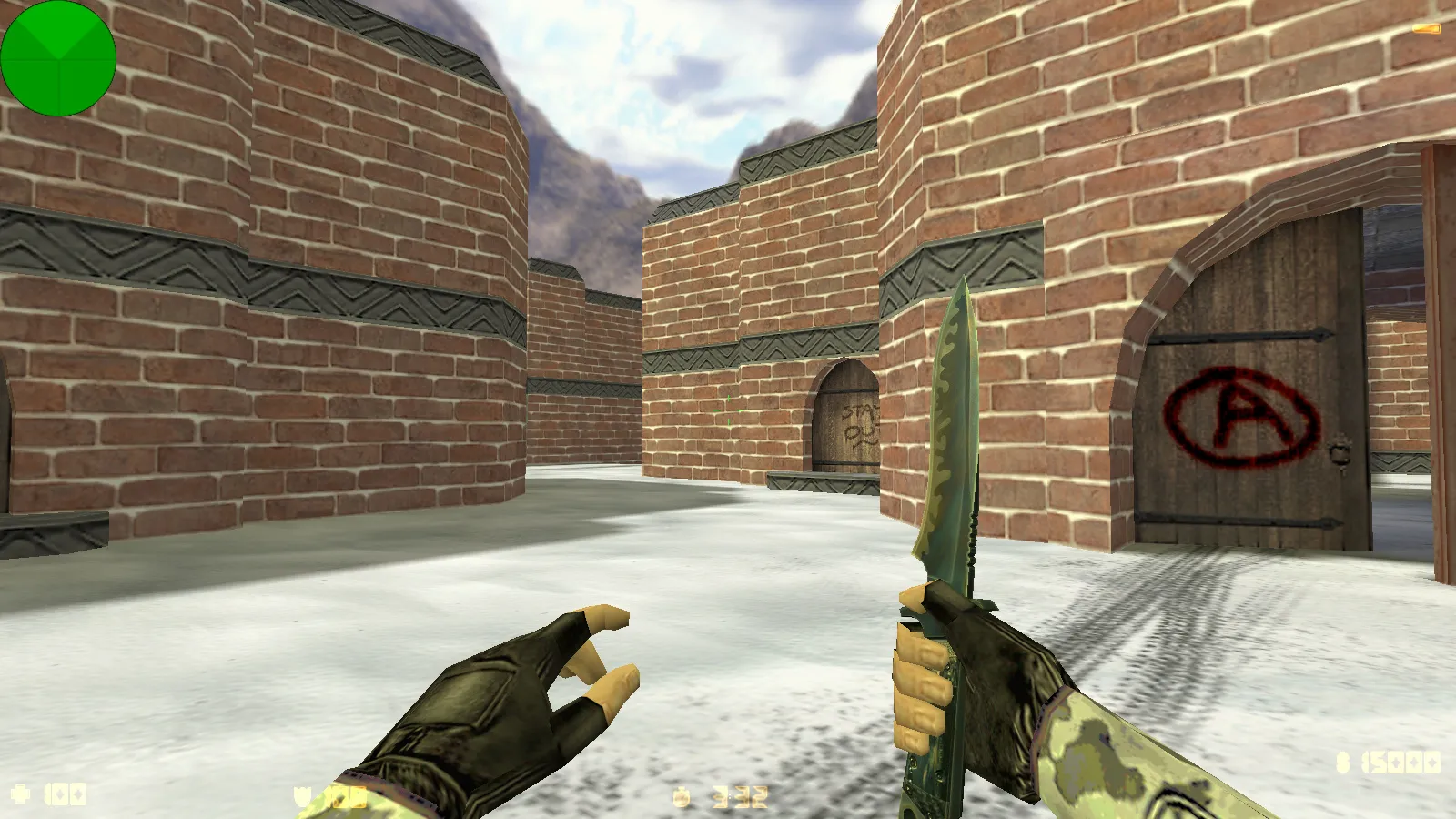 Скриншот CS 1.6 Зимняя версия: 6 скинов, зимние модели КТ и Т, темная тема меню и фон Arctic Avenger