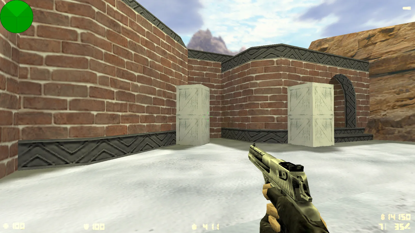 Скриншот  CS 1.6 Зимняя версия: 6 скинов, зимние модели КТ и Т, темная тема меню и фон Arctic Avenger