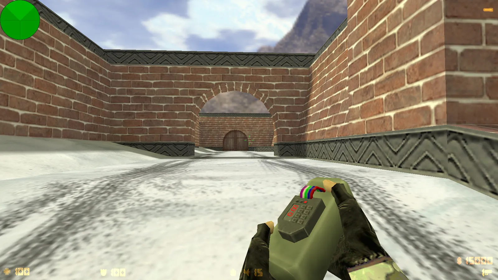 Скриншот  CS 1.6 Зимняя версия: 6 скинов, зимние модели КТ и Т, темная тема меню и фон Arctic Avenger