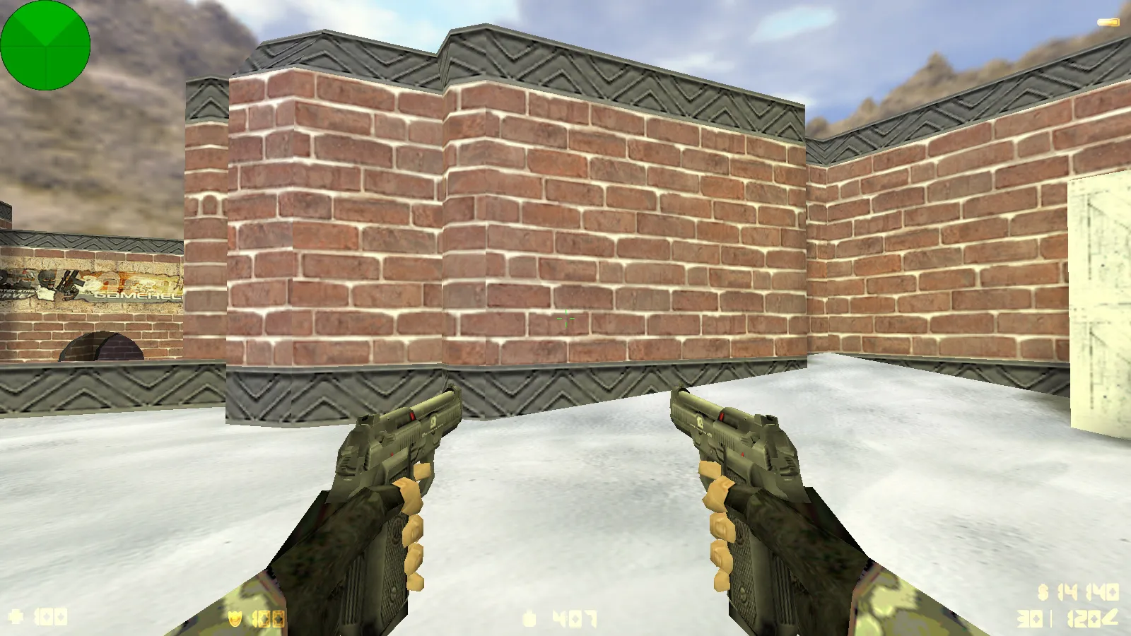 Скриншот  CS 1.6 Зимняя версия: 6 скинов, зимние модели КТ и Т, темная тема меню и фон Arctic Avenger