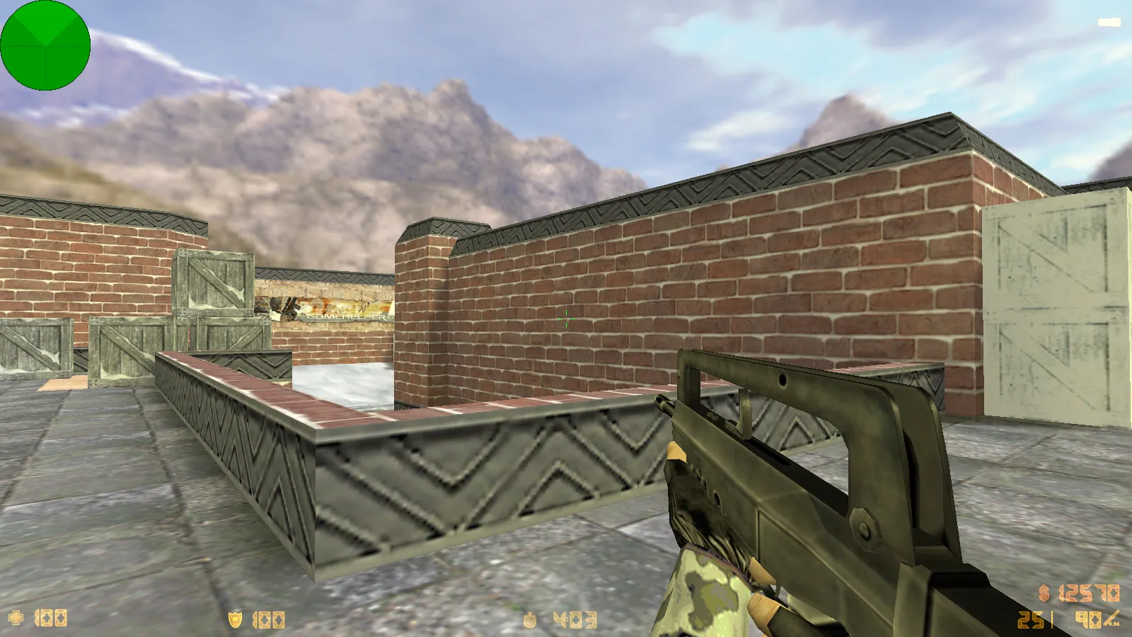 Скриншот  CS 1.6 Зимняя версия: 6 скинов, зимние модели КТ и Т, темная тема меню и фон Arctic Avenger